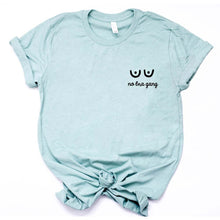 Load image into Gallery viewer, Embroidered No bra Gang Feminist T-Shirt