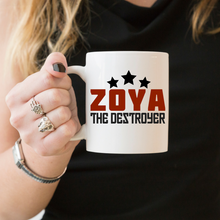 Load image into Gallery viewer, Glow Zoya The Destroyer - Feminist Mug, Feminist Gift-Feminist Apparel, Feminist Gift, Feminist Coffee Mug-The Spark Company-The Spark Company