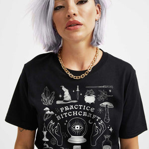 Practice Bitchcraft Halloween Feminist T-Shirt