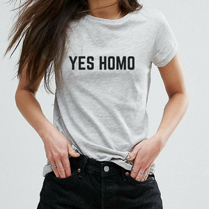 Yes Homo - LGBT T-Shirt-LGBT Apparel, LGBT Clothing, LGBT T Shirt-The Spark Company-The Spark Company
