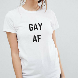 Gay AF - LGBT T-Shirt-LGBT Apparel, LGBT Clothing, LGBT T Shirt-The Spark Company-The Spark Company