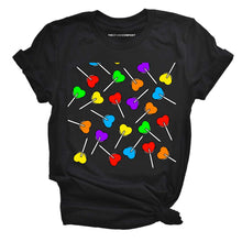 Load image into Gallery viewer, Rainbow Heart Lollies LGBTQ+ T-Shirt