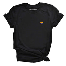 Load image into Gallery viewer, Rainbow Heart Embroidery Detail LGBTQ+ Pride T-Shirt