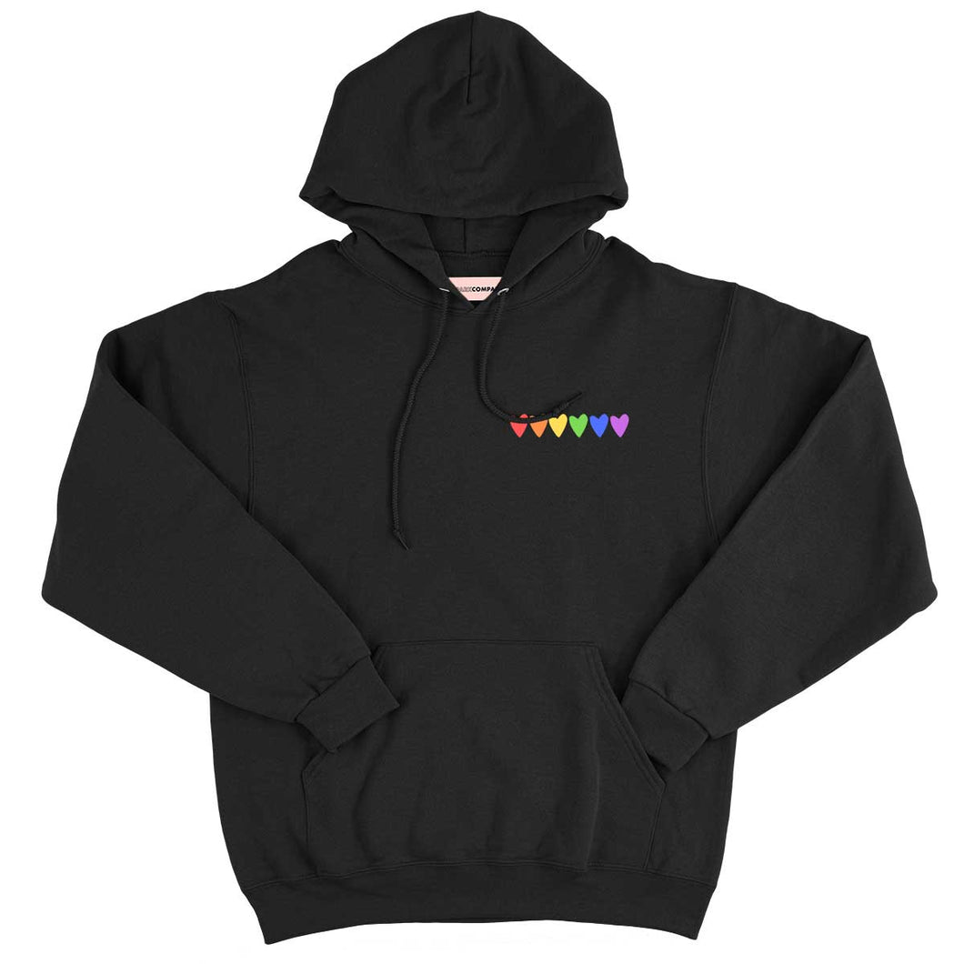 Rainbow Hearts LGBTQ+ Hoodie