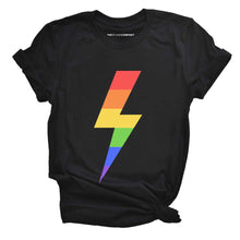 Load image into Gallery viewer, Rainbow Lightning Bolt LGBTQ+ T-Shirt