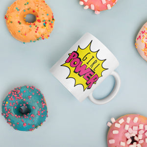 Feminist Mug - Comic Girl Power Mug-Feminist Apparel, Feminist Gift, Feminist Coffee Mug-The Spark Company-The Spark Company