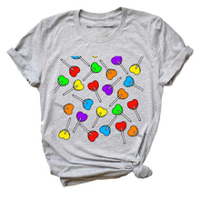 Load image into Gallery viewer, Rainbow Heart Lollies LGBTQ+ T-Shirt