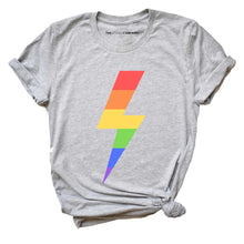Load image into Gallery viewer, Rainbow Lightning Bolt LGBTQ+ T-Shirt