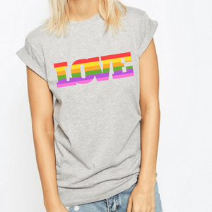 Love Pride Rainbow - LGBT T-Shirt-LGBT Apparel, LGBT Clothing, LGBT T Shirt-The Spark Company-The Spark Company