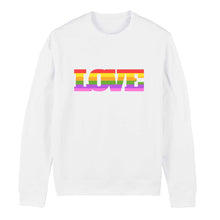 Load image into Gallery viewer, LOVE Pride Rainbow LGBTQ+ Pride Sweatshirt
