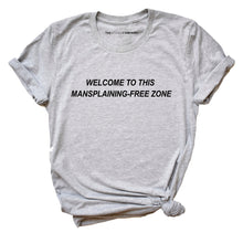 Load image into Gallery viewer, Mansplaining-Free Zone Feminist T-Shirt