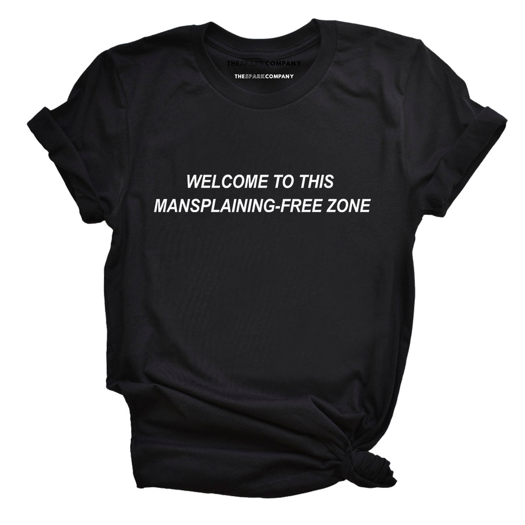 Mansplaining-Free Zone Feminist T-Shirt