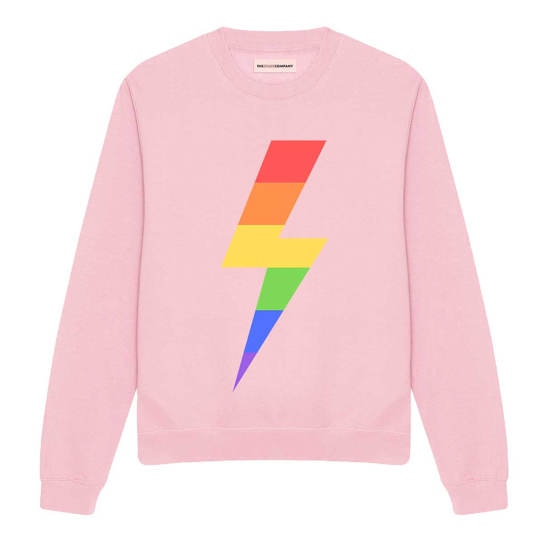 Rainbow Lightning Bolt LGBTQ+ Sweatshirt