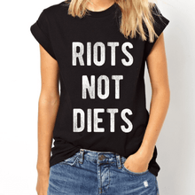 Load image into Gallery viewer, Riots Not Diets - Feminist Shirt-Feminist Apparel, Feminist Clothing, Feminist T Shirt-The Spark Company-The Spark Company