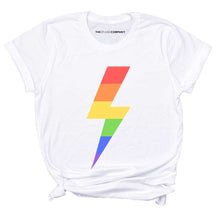 Load image into Gallery viewer, Rainbow Lightning Bolt LGBTQ+ T-Shirt