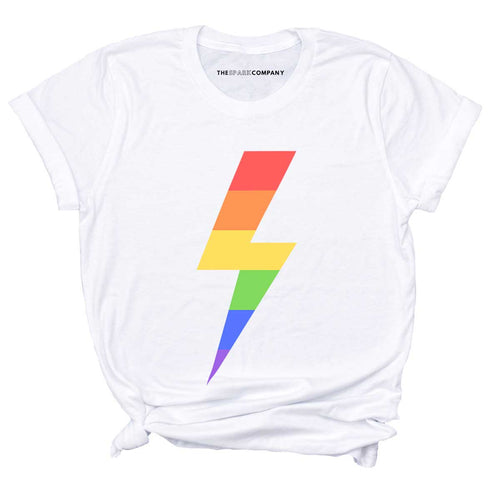 Rainbow Lightning Bolt LGBTQ+ T-Shirt