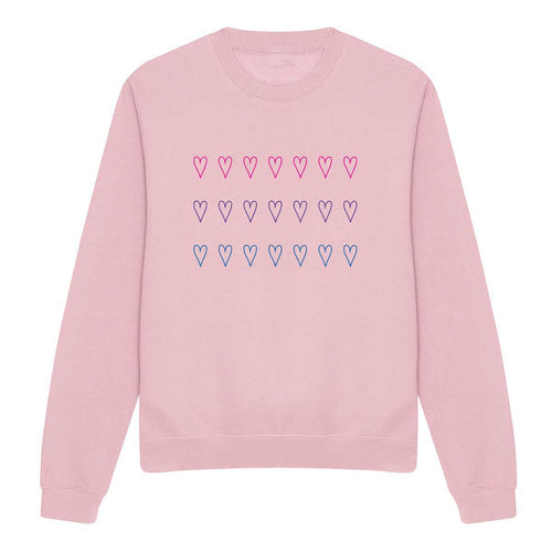 Bisexual Hearts LGBTQ+ Pride Sweatshirt