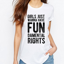 Load image into Gallery viewer, Girls Just Wanna Have Fundamental Rights - Feminist T Shirt-Feminist Apparel, Feminist Clothing, Feminist T Shirt-The Spark Company-The Spark Company