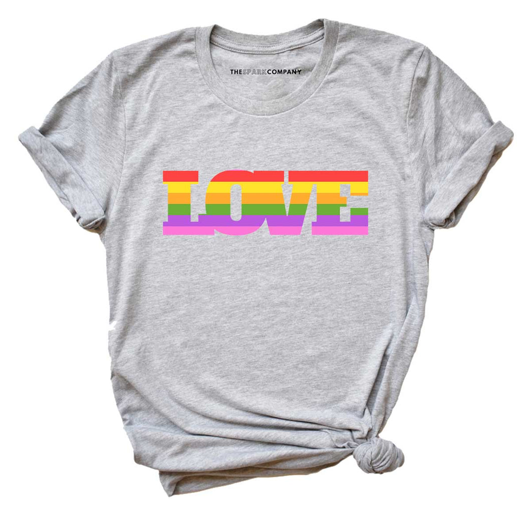 Love Pride Rainbow LGBTQ+ Pride T-Shirt