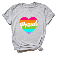 Load image into Gallery viewer, Heart Pride Rainbow LGBTQ+ Pride T-Shirt