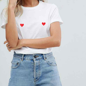 Heart Nipple - Feminist T Shirt-Feminist Apparel, Feminist Clothing, Feminist T Shirt-The Spark Company-The Spark Company