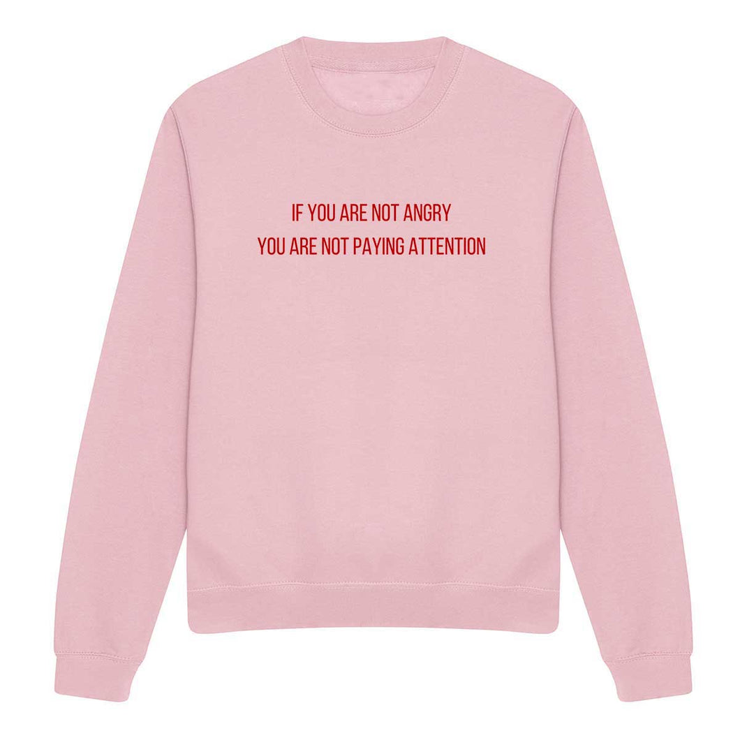 If You Are Not Angry Feminist Sweatshirt