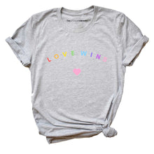 Load image into Gallery viewer, Love Wins Pastel Heart LGBTQ+ Pride T-Shirt