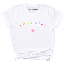Load image into Gallery viewer, Love Wins Pastel Heart LGBTQ+ Pride T-Shirt