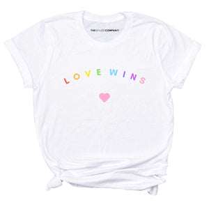 Love Wins Pastel Heart LGBTQ+ Pride T-Shirt