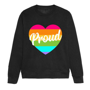 Pride Rainbow Heart LGBTQ+ Pride Sweatshirt