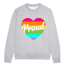 Load image into Gallery viewer, Pride Rainbow Heart LGBTQ+ Pride Sweatshirt