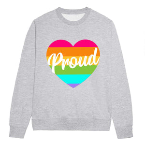 Pride Rainbow Heart LGBTQ+ Pride Sweatshirt