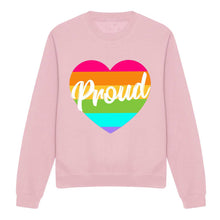 Load image into Gallery viewer, Pride Rainbow Heart LGBTQ+ Pride Sweatshirt