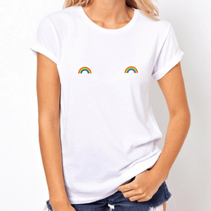 Pride Rainbow Nipple - LGBT T Shirt-LGBT Apparel, LGBT Clothing, LGBT T Shirt-The Spark Company-The Spark Company