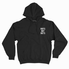 Load image into Gallery viewer, Riots Not Diets Embroidered Hoodie