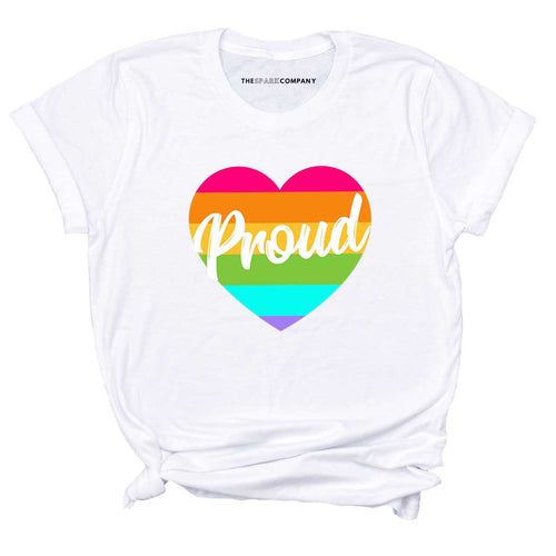 Heart Pride Rainbow LGBTQ+ Pride T-Shirt