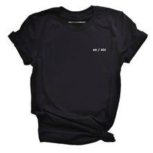 Load image into Gallery viewer, Pronouns Embroidered T-Shirt